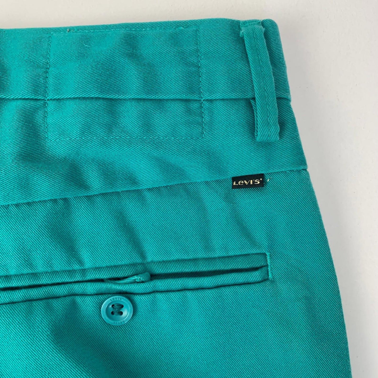 Levi's Trousers Classic Straight Leg Vibrant Teal Women W31 L32