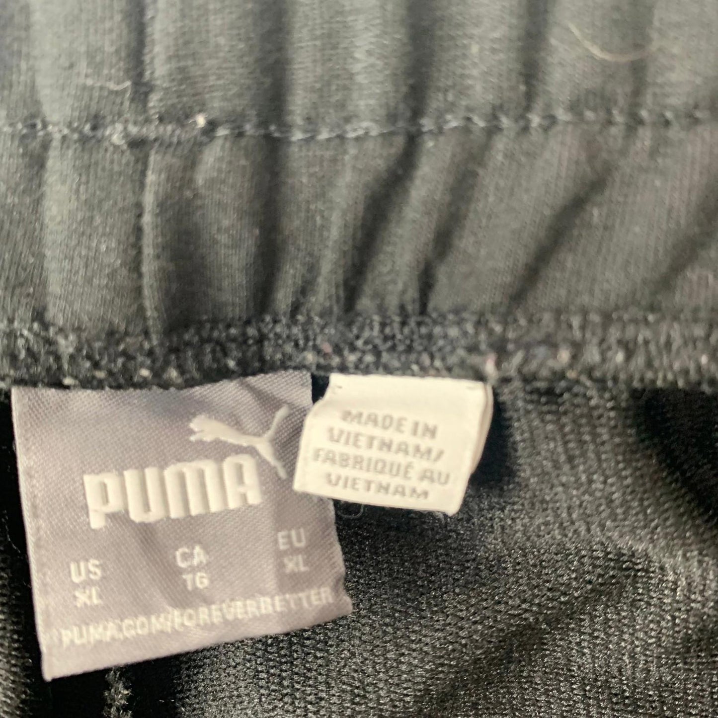 Puma Jogger Track Pants Elastic Waist Comfort Black Women's XL