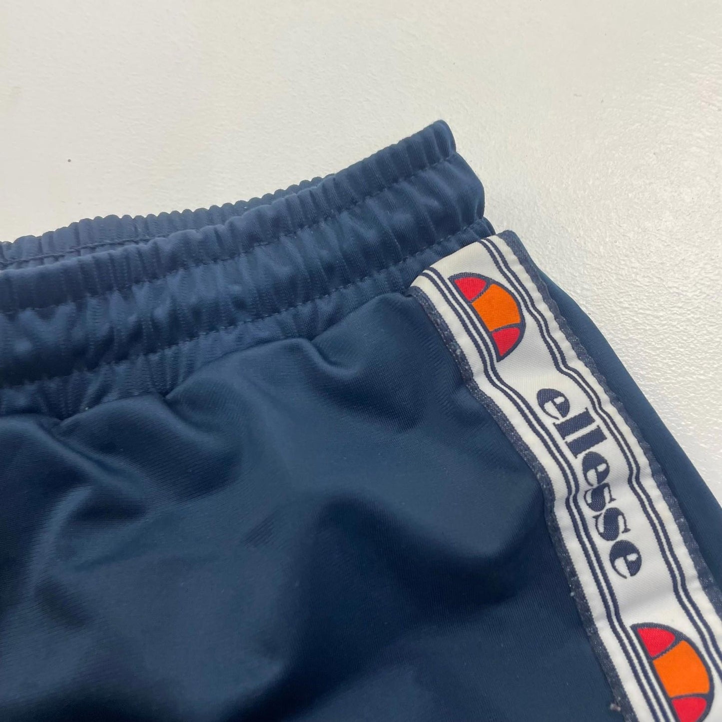 Ellesse Women's Hot Pants Retro Logo Design Navy Blue Shorts UK 6