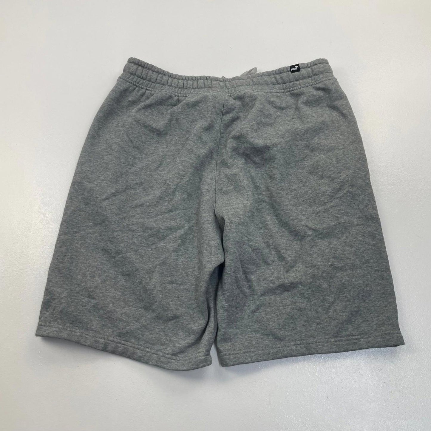 Puma Sweat Shorts Drawstring Casual Grey Mens Medium