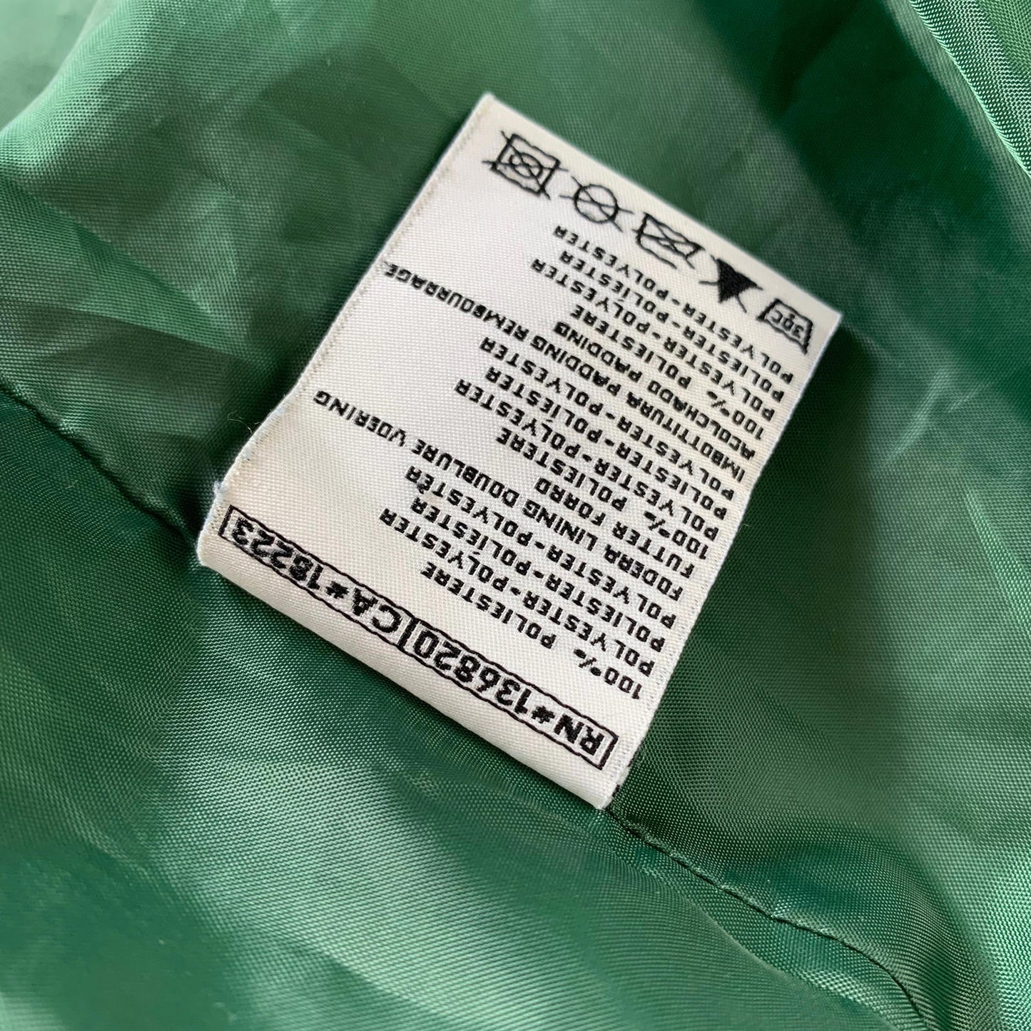 Unisex Kappa L - XL Green Puffer Jacket / Hood