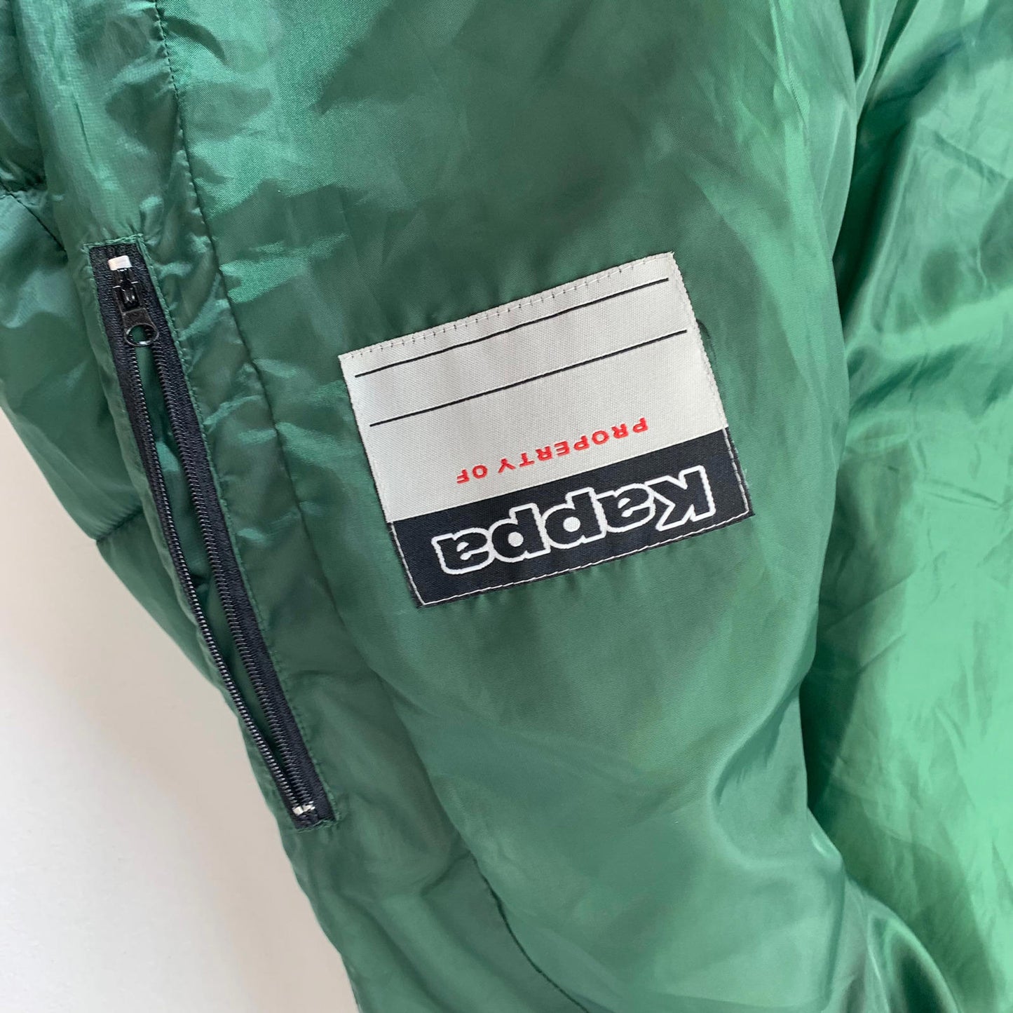 Unisex Kappa L - XL Green Puffer Jacket / Hood