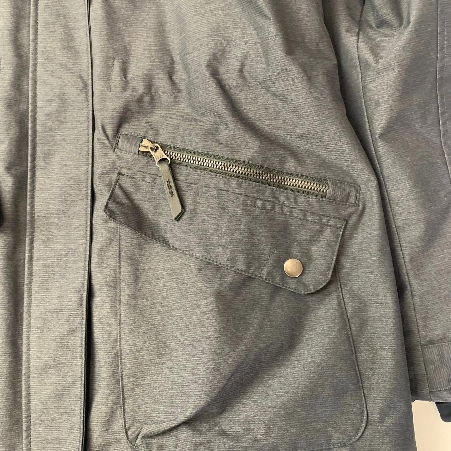 Columbia Interchange Jacket Faux Fur Trim Omni-Heat Grey Womens L