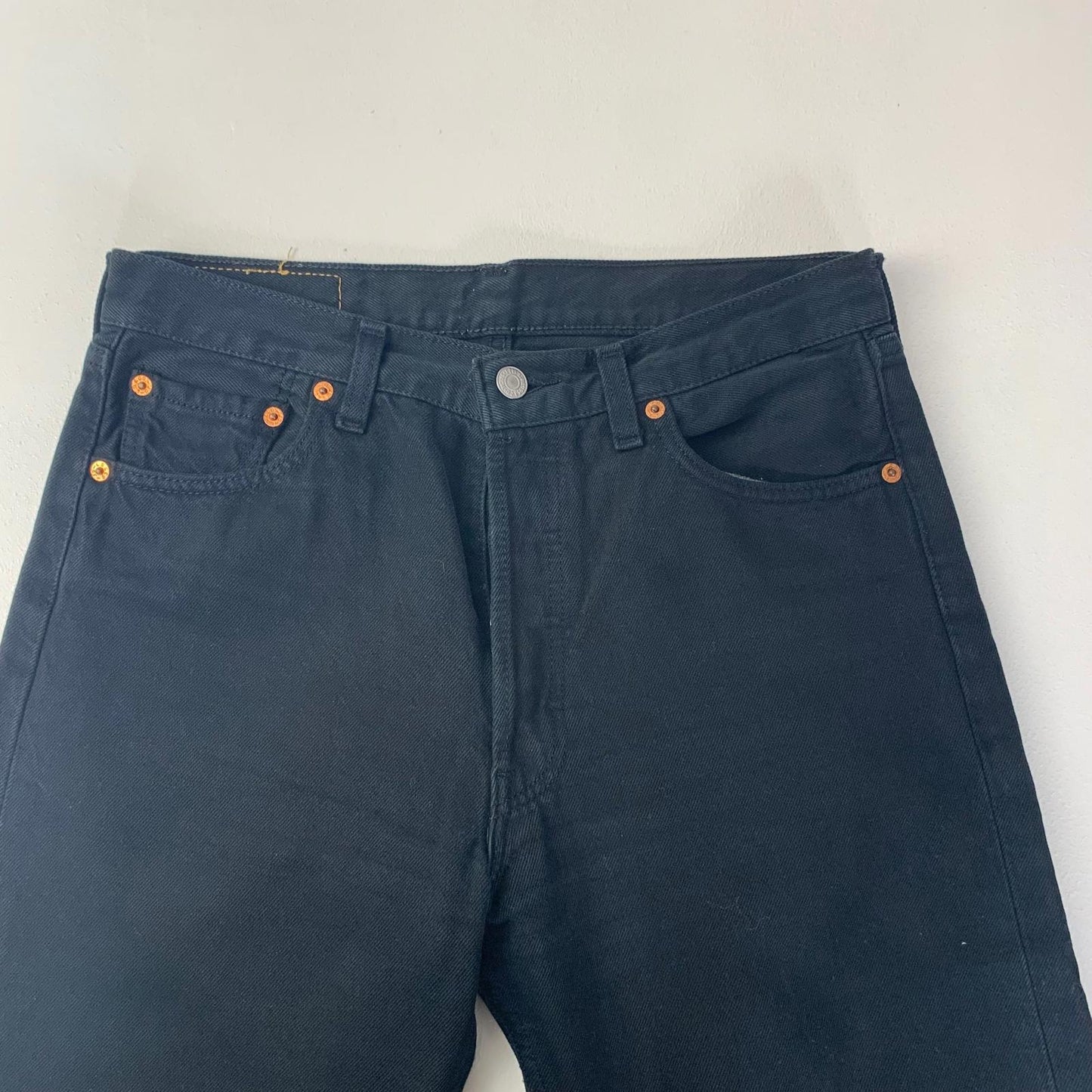 Levi's 501 Jeans Classic Straight Black Denim Mens W30 L32