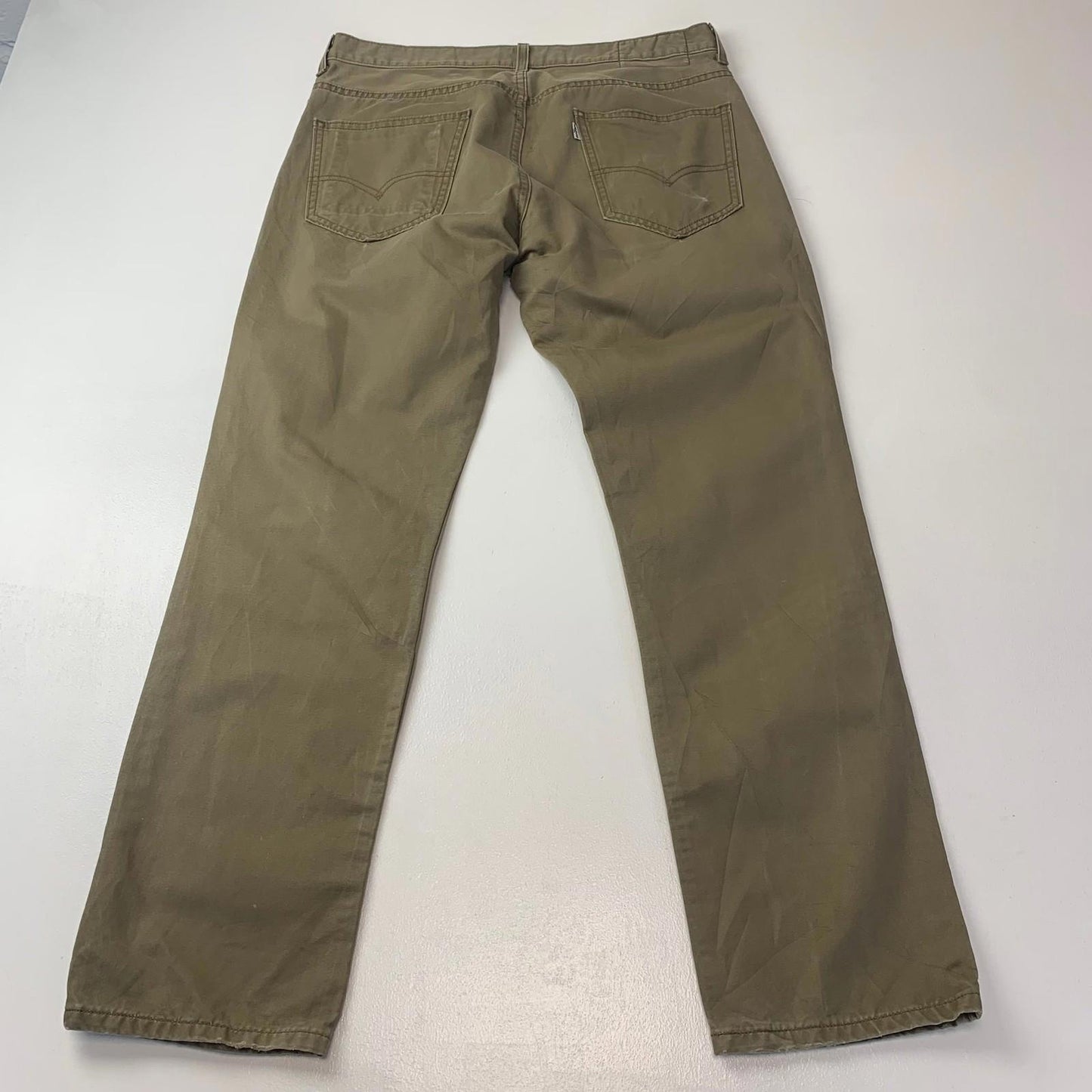 Levi's Trousers Straight Leg Chino Style Beige Mens W33 L30