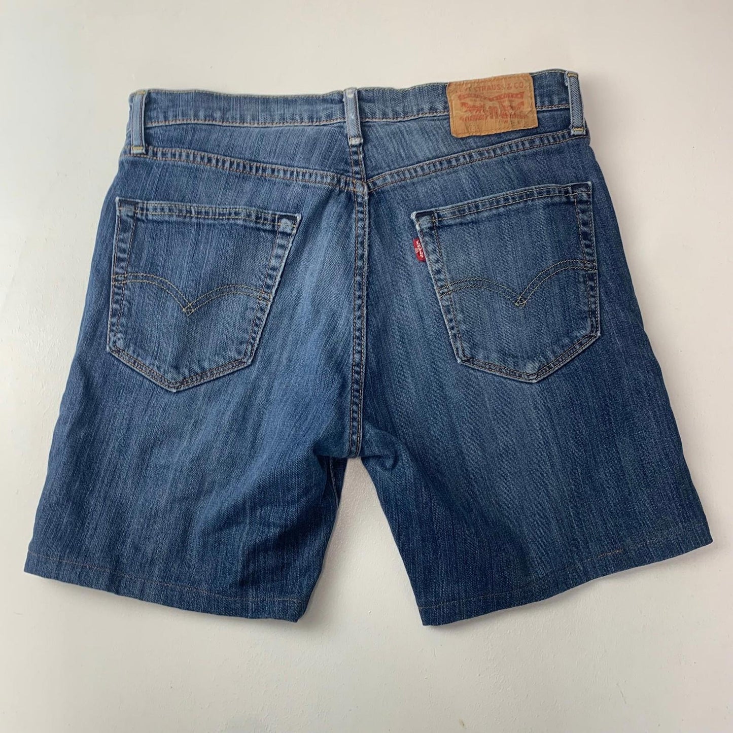 Levi's Denim Shorts Distressed Casual Blue Mens W32