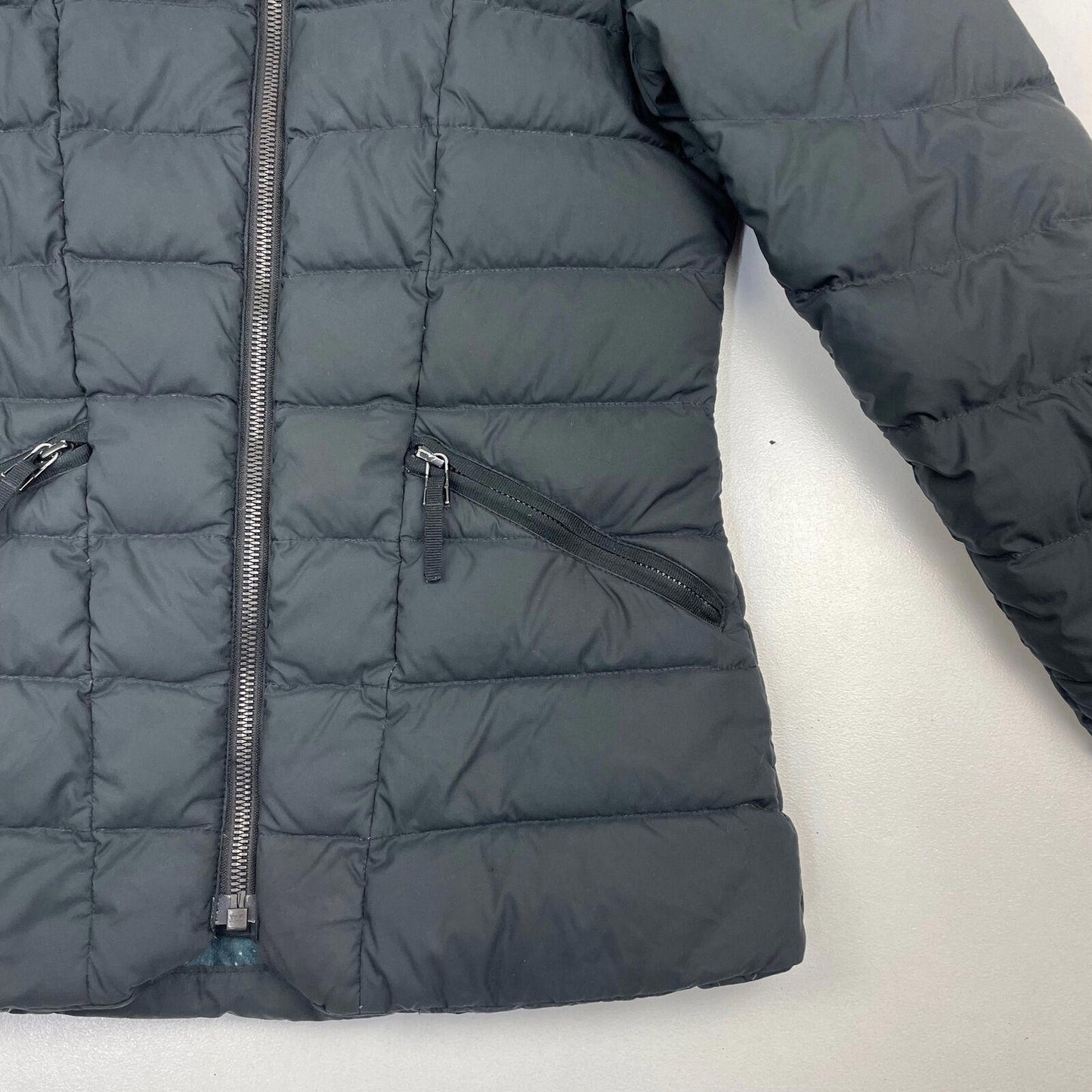Women’s Dark Grey THE NORTH FACE Goose Down Puffer Gilet Jacket , Size XS