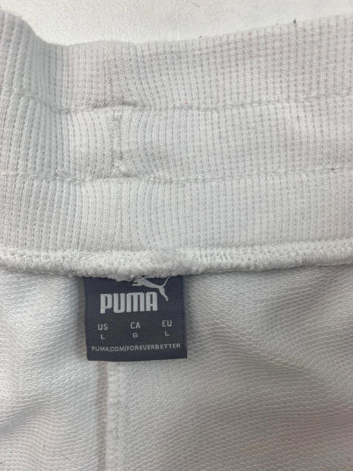 Mens PUMA Joggers / Large / White / Sweatpants / Jogging Bottoms