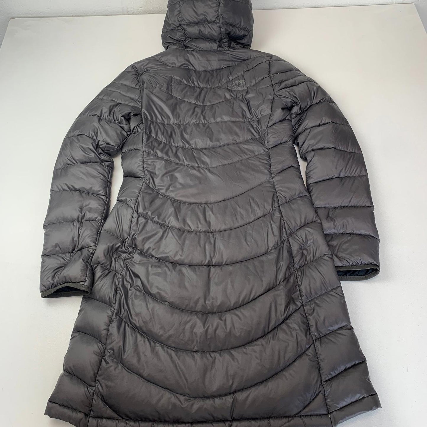 The North Face Puffer Jacket Hooded Warm Winter Coat Grey Women S