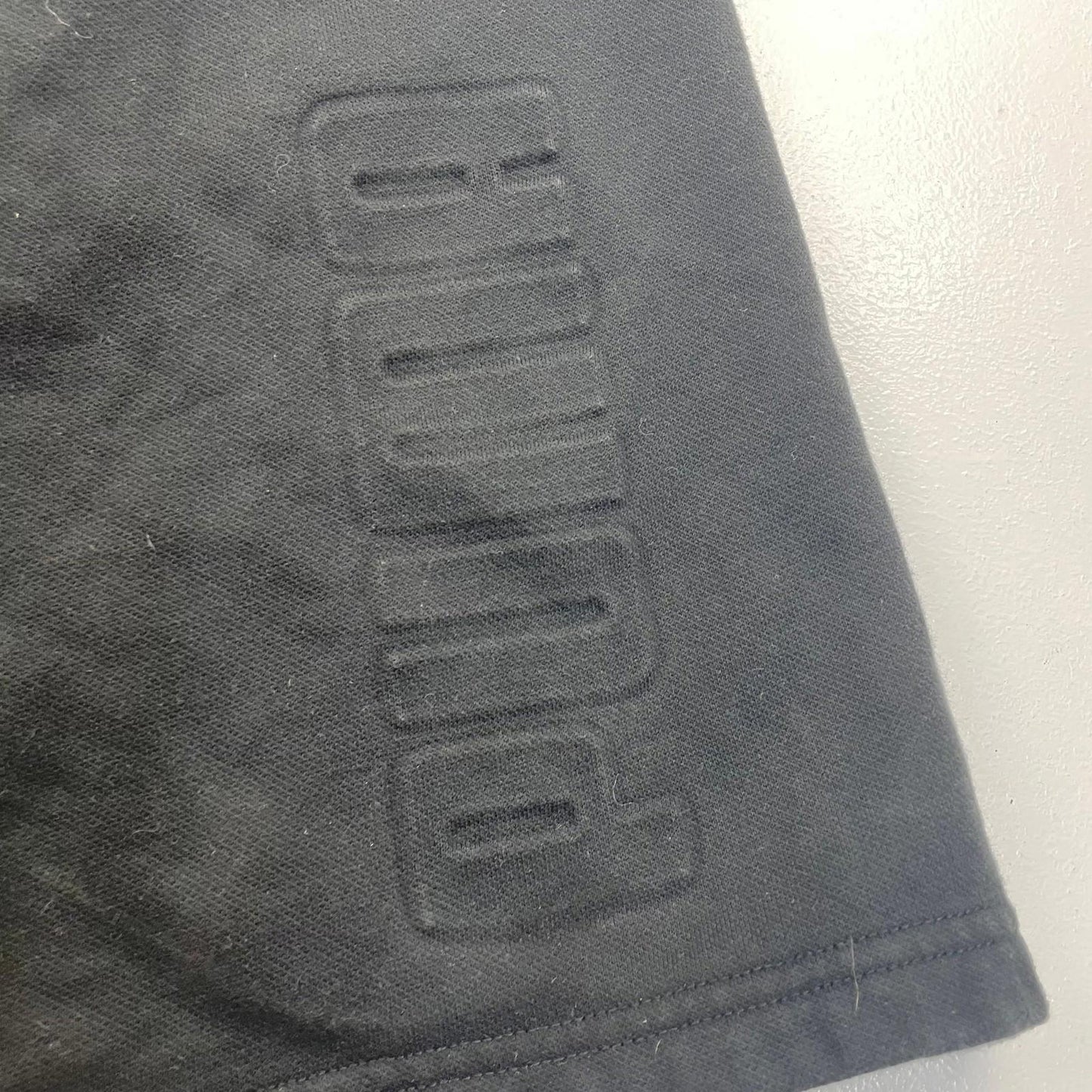Puma Black Sweat Shorts Embossed Logo Drawstring Waist Mens XL