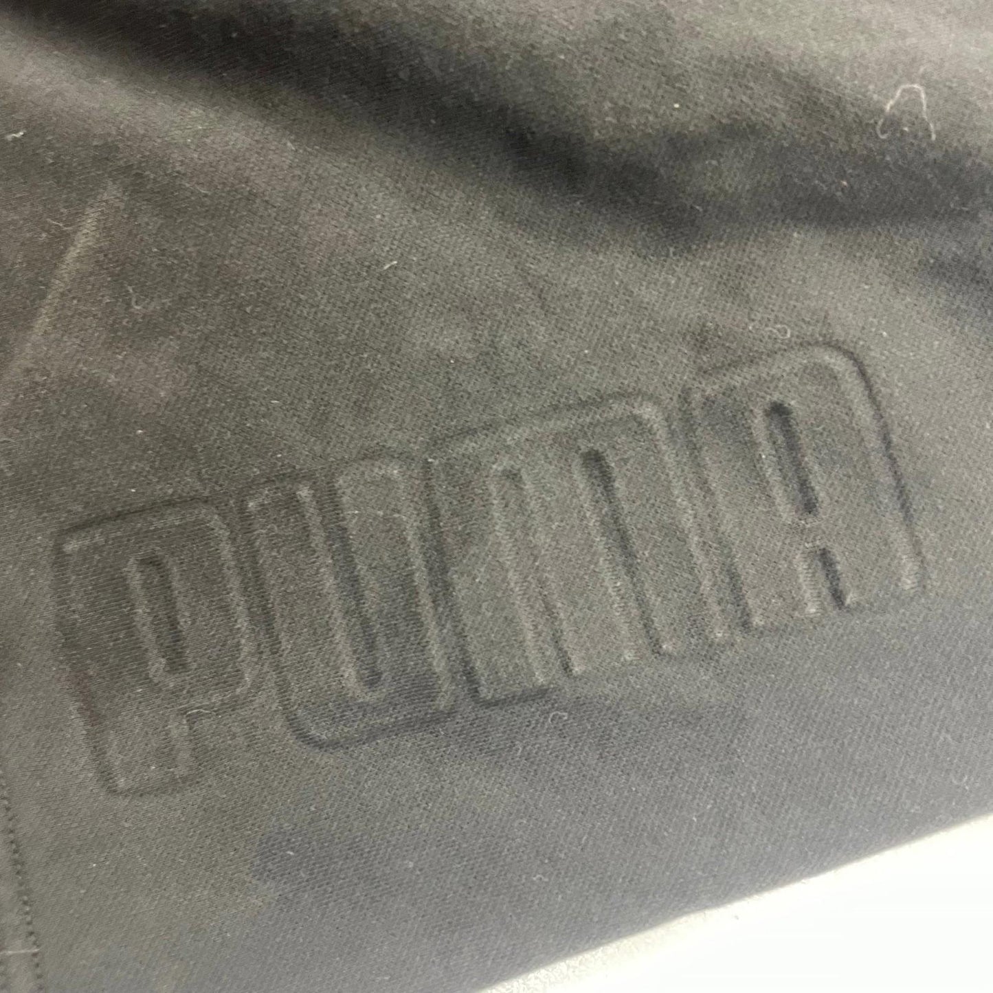 Puma Black Sweat Shorts Embossed Logo Drawstring Waist Mens XL