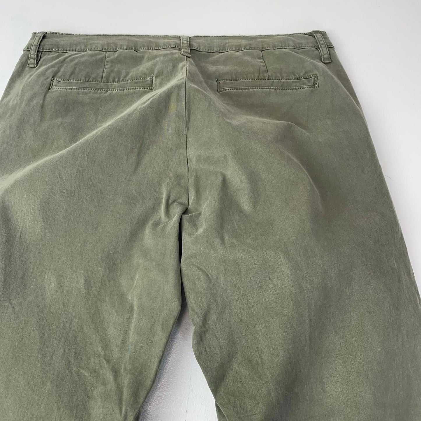 Nautica Jeans Company Tencel Ankle Trousers Green Womens UK 14