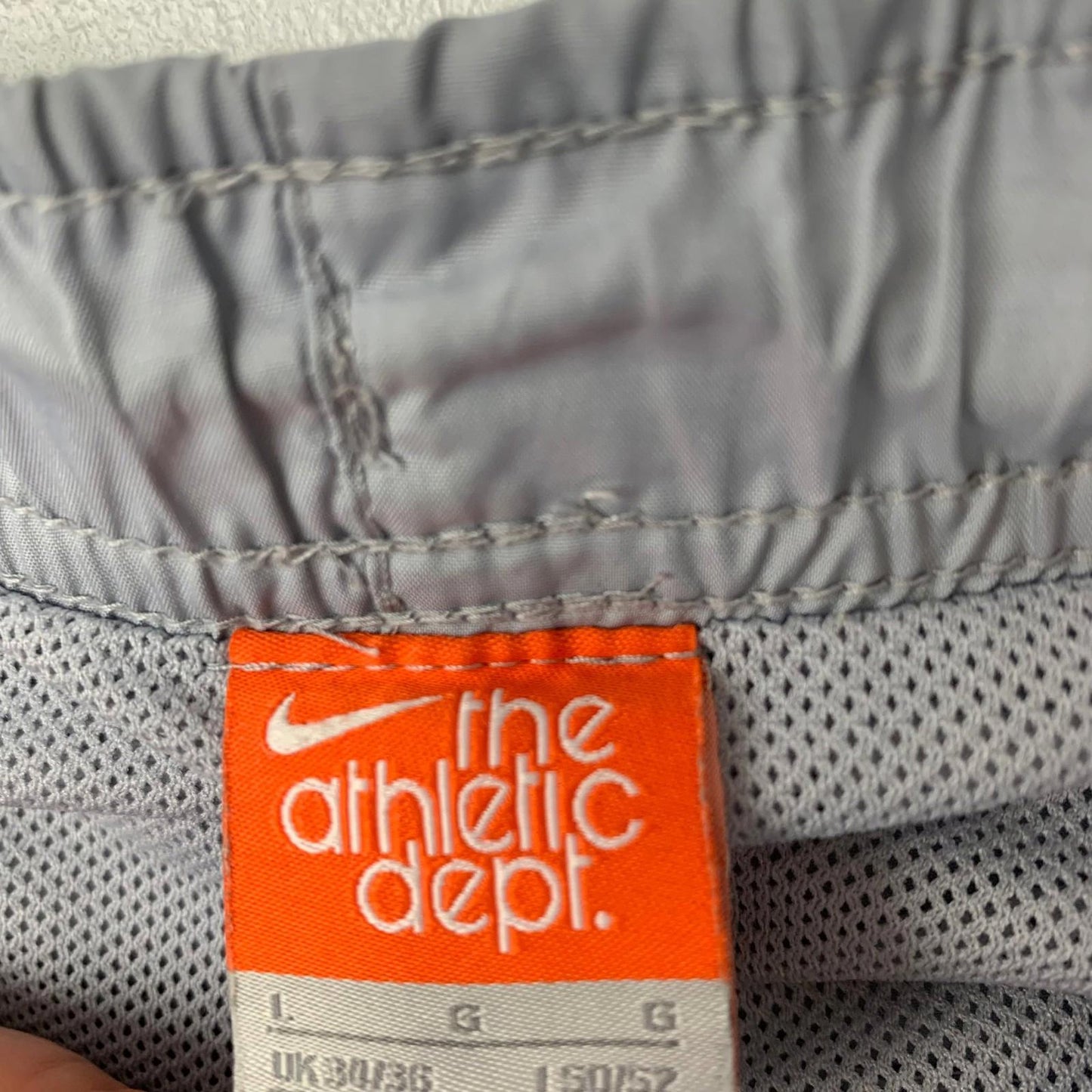 NIKE Athletic Dept Swim Shorts Grey Black Contrast Mens Size L