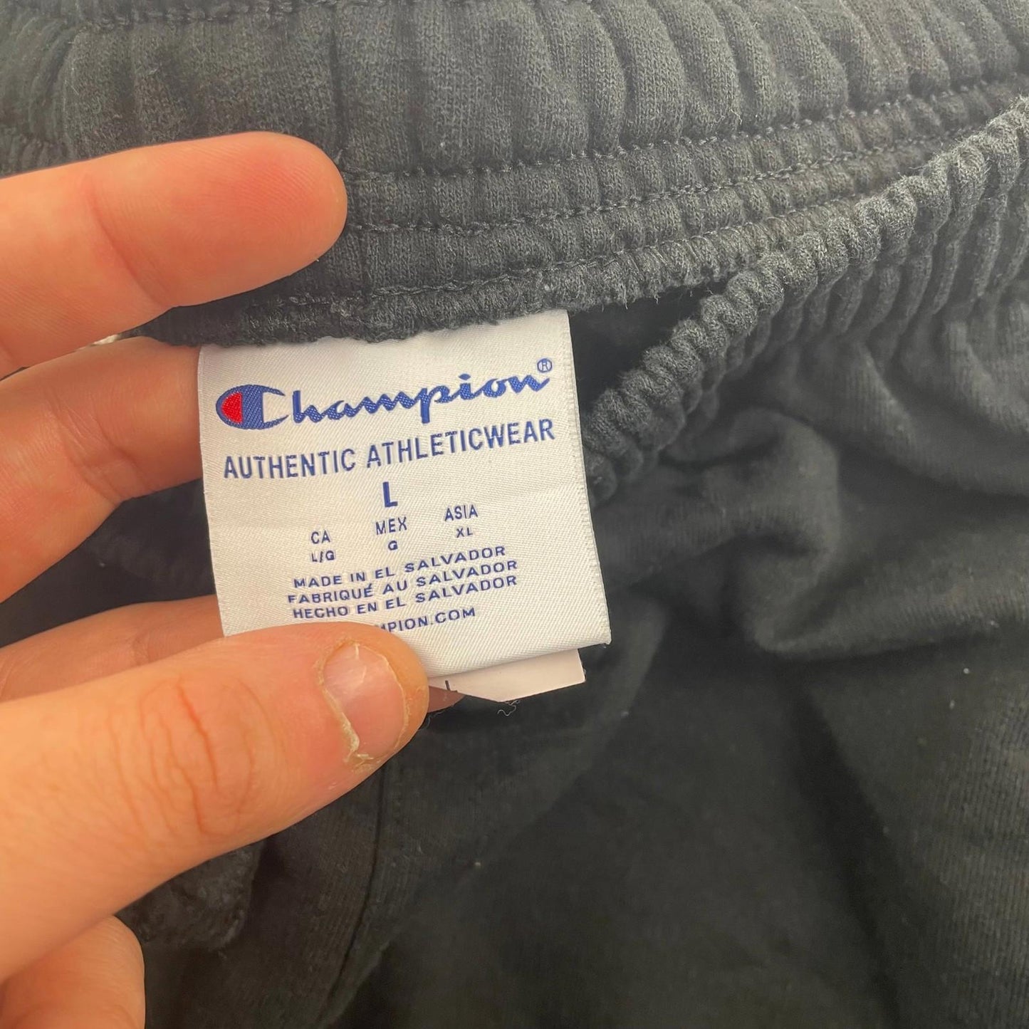 CHAMPION Athletic Sweatpants Jogger Black Mens Large