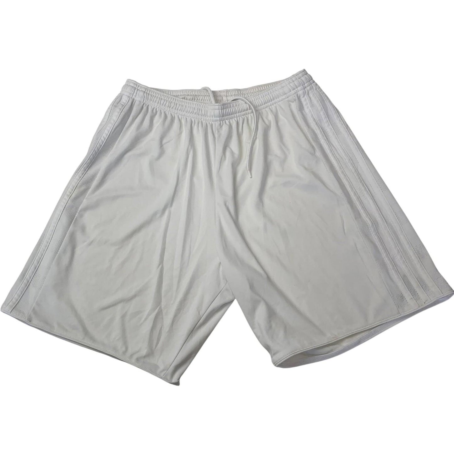 ADIDAS ClimaCool Athletic Shorts White Striped Breathable Mens M