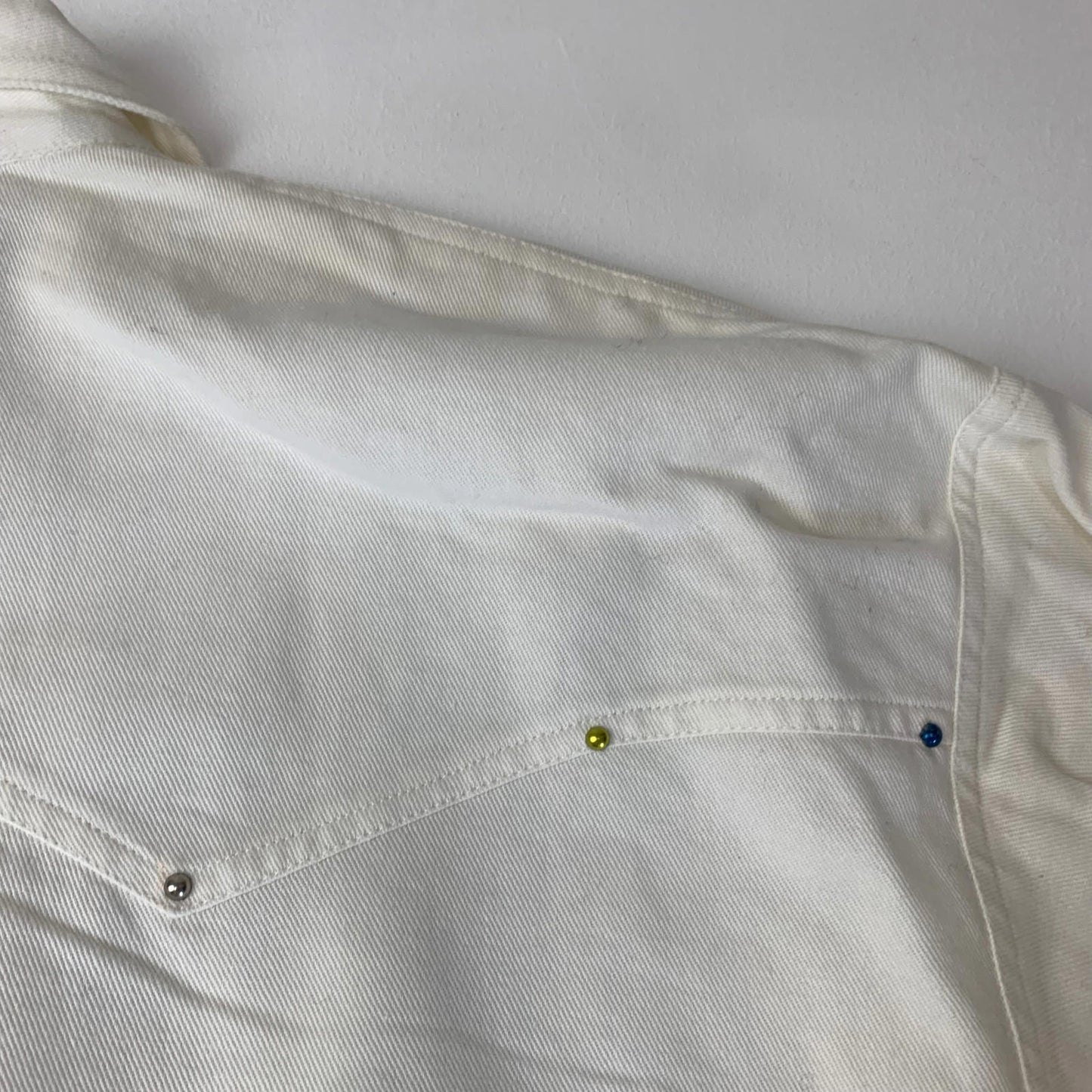 Women’s CRISTINA GAVIOLI Wester Denim Jacket /White / Large