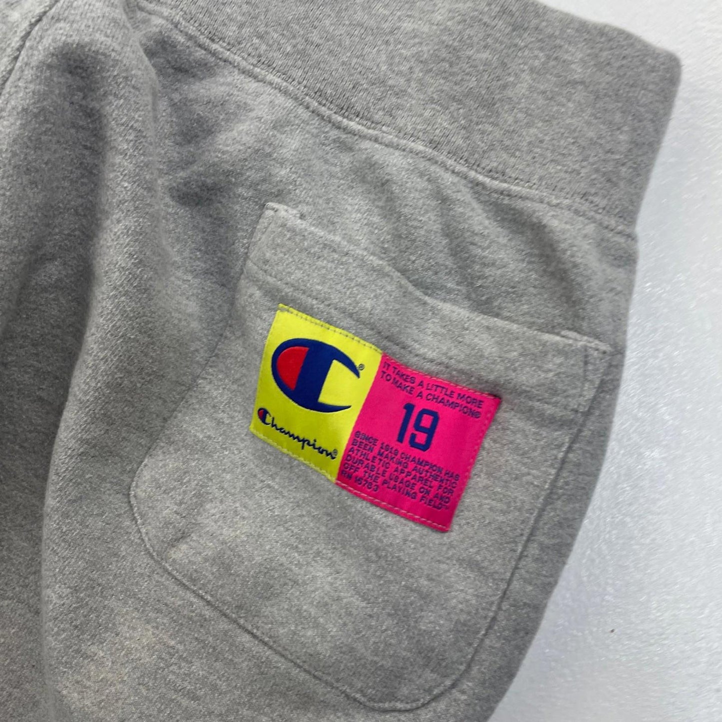 Champion Reverse Weave Jogger Trousers Embroidered Logo Grey Womens XL