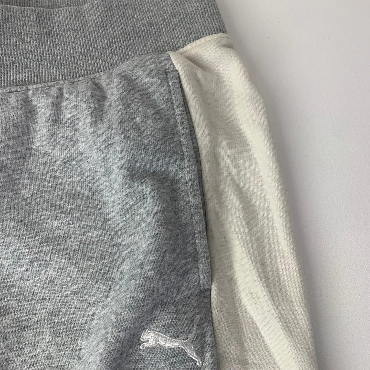 Puma Trousers Jogger Relaxed Fit Side Stripe Grey Women UK 14