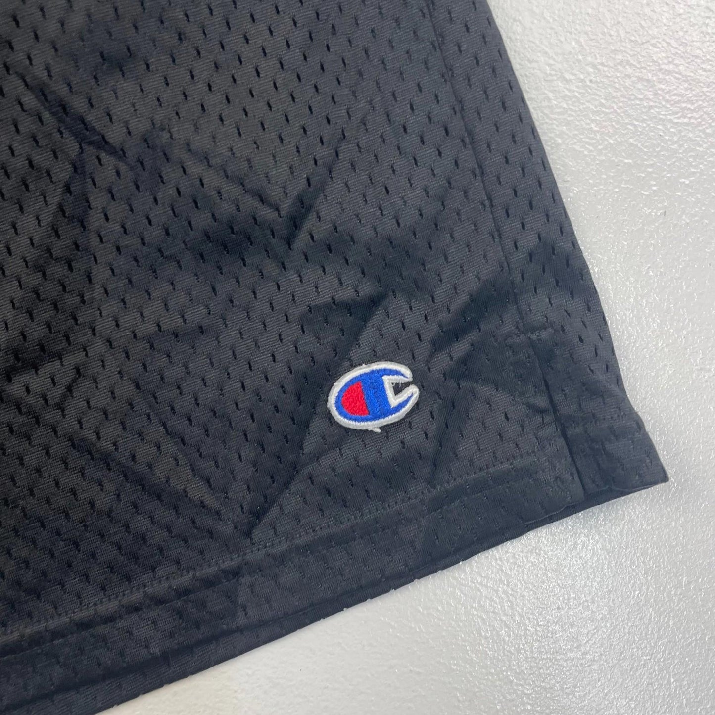 CHAMPION Athletic Shorts Mesh Sport Black Mens Small S