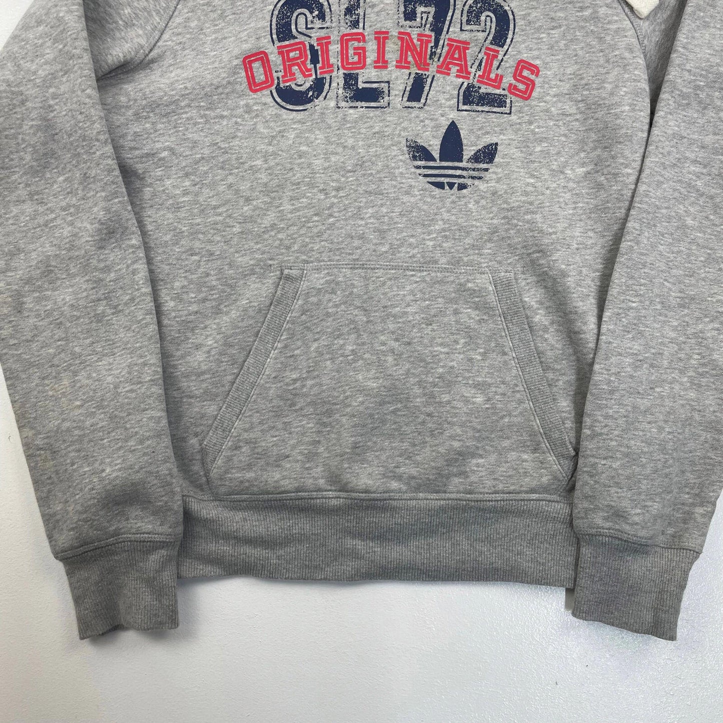 Womens Adidas Grey Spellout Hoodie , Size UK10
