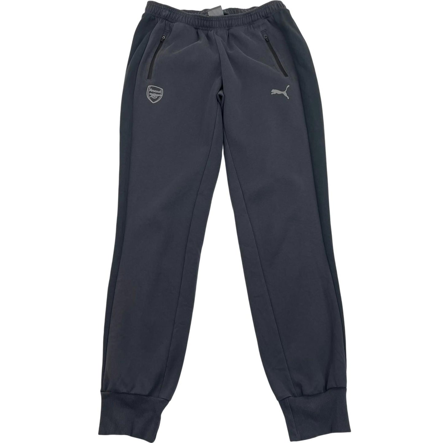 Puma Arsenal Joggers Elastic Waist Grey Logo Size Medium