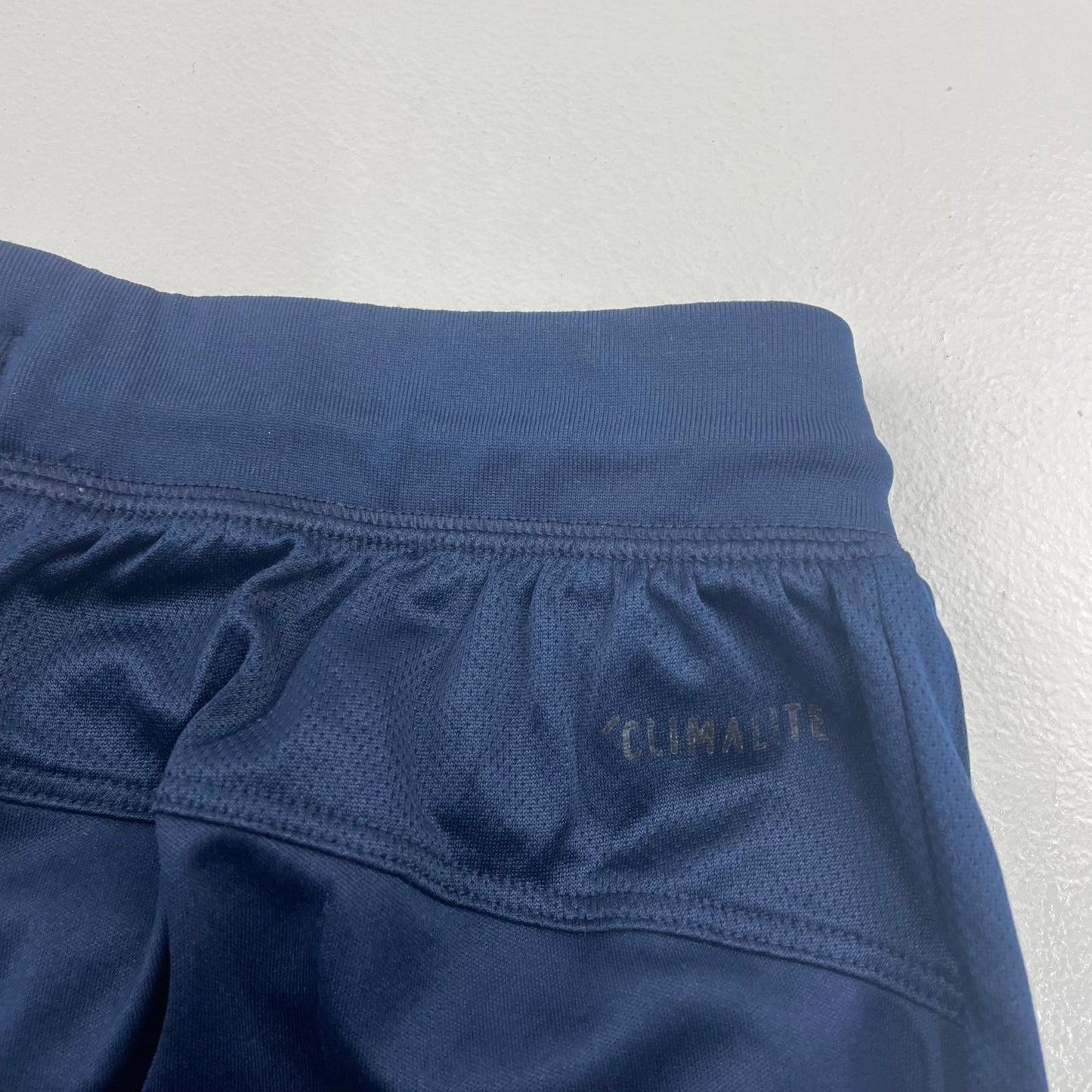 ADIDAS Climalite Shorts Athletic Striped Logo Blue Mens Small