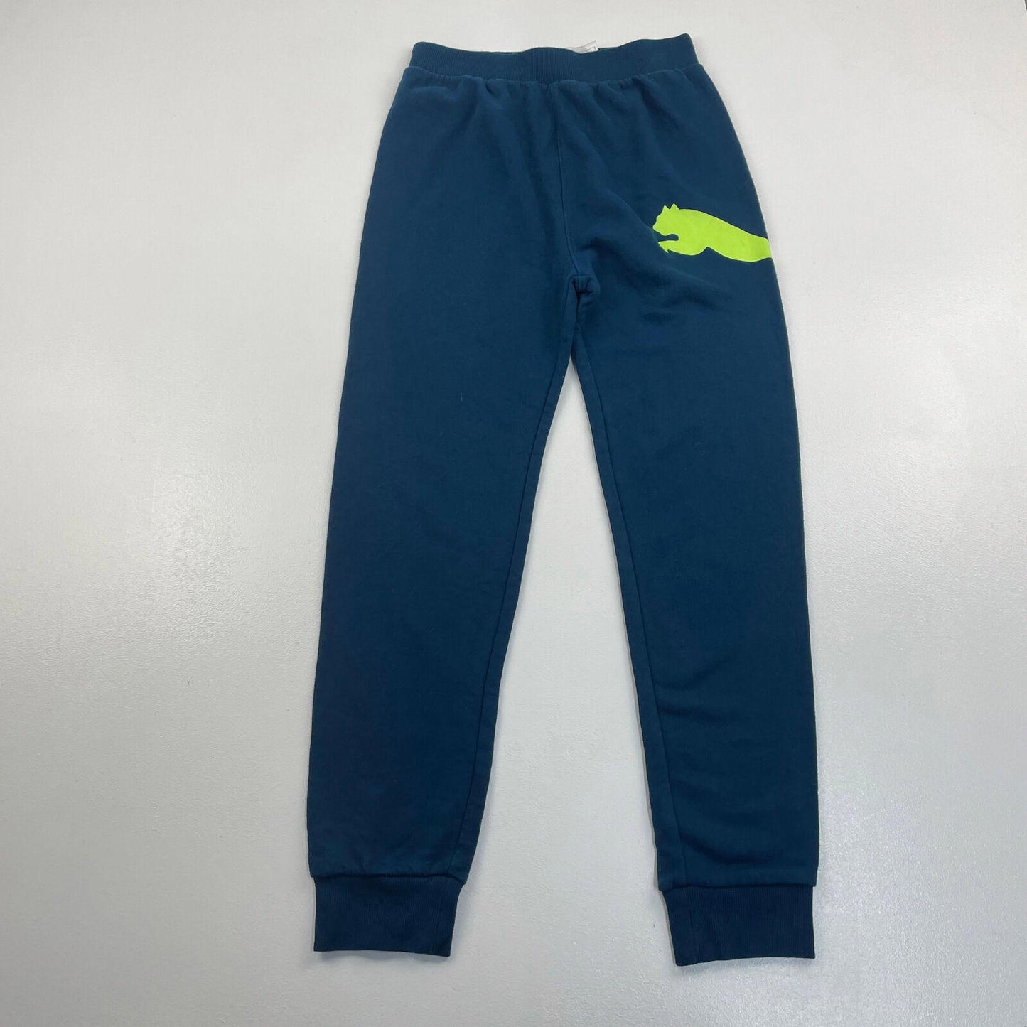 Boys PUMA Blue Big Logo Joggers , Sweatpants , Size Youth L 14-16