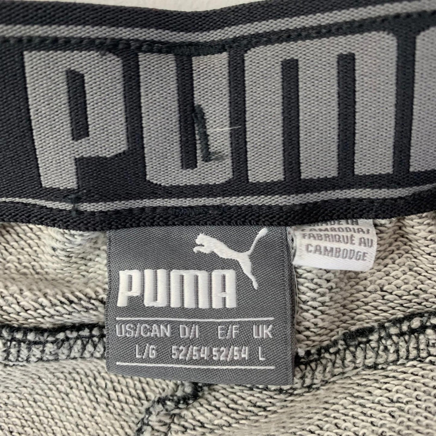 Puma Jogger Sweatpants Drawstring Grey Casual Comfort Mens Large