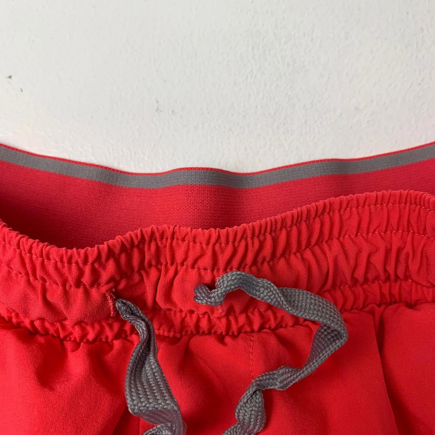 ADIDAS Climalite Shorts Drawstring Casual Red Athletic Mens M