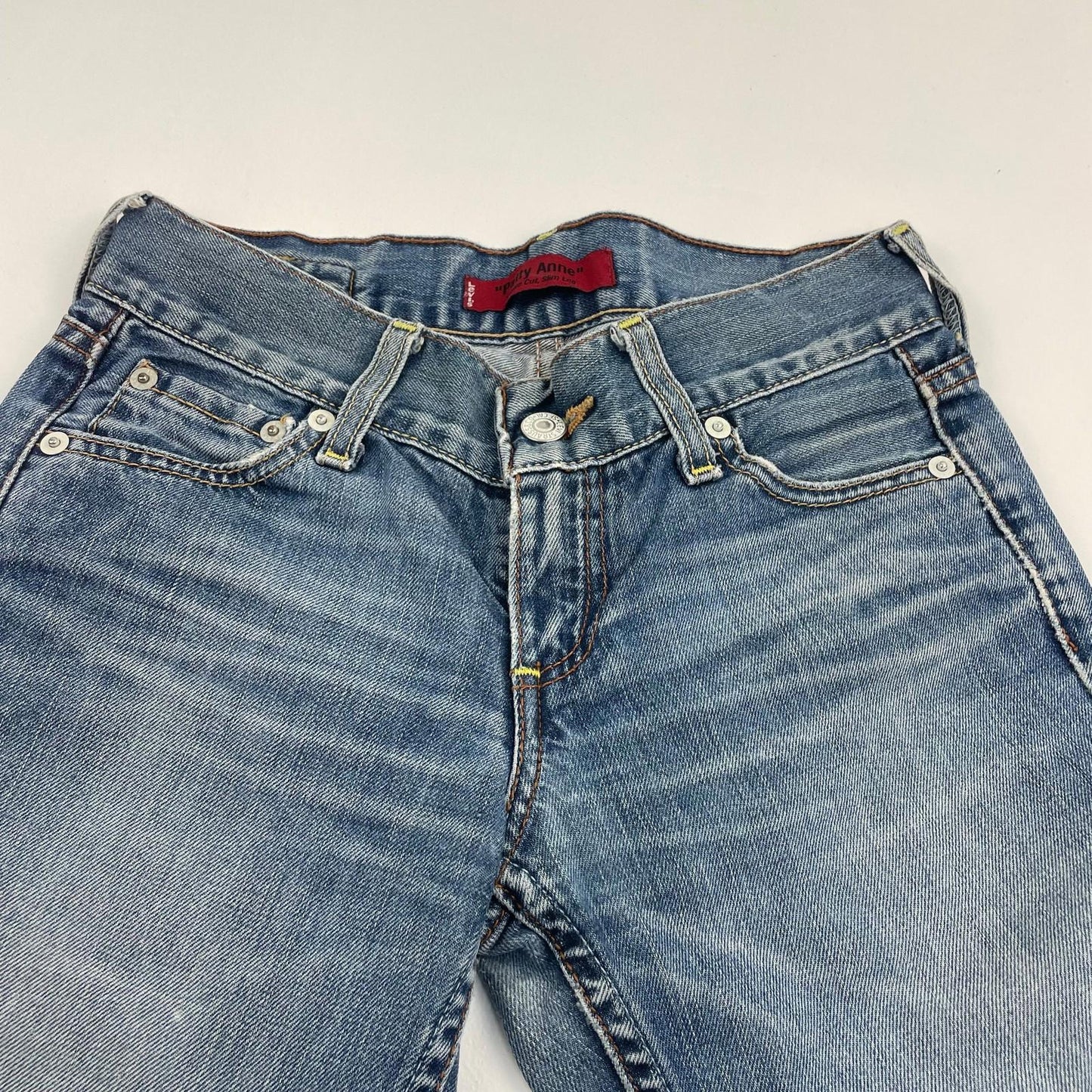 Levi's Patty Anne Jeans Square Cut Slim Leg Blue Women UK 6