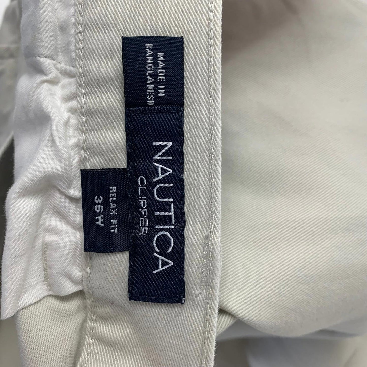 NAUTICA Cargo Shorts Relax Fit Beige Pockets Mens 36