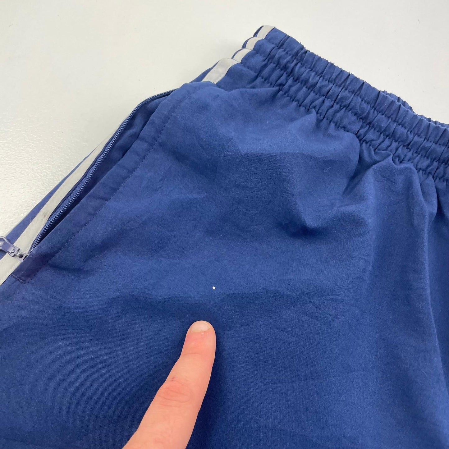 ADIDAS Sports Shorts Elastic Waist Blue Training Gym Casual Mens L