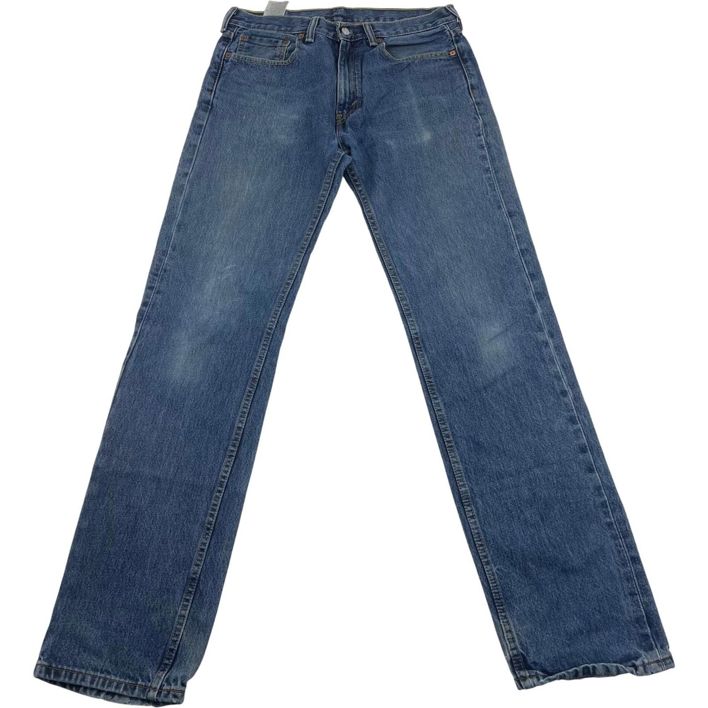 LEVI'S 505 Jeans Straight Regular Fit Blue Denim Classic Mens W32 L36
