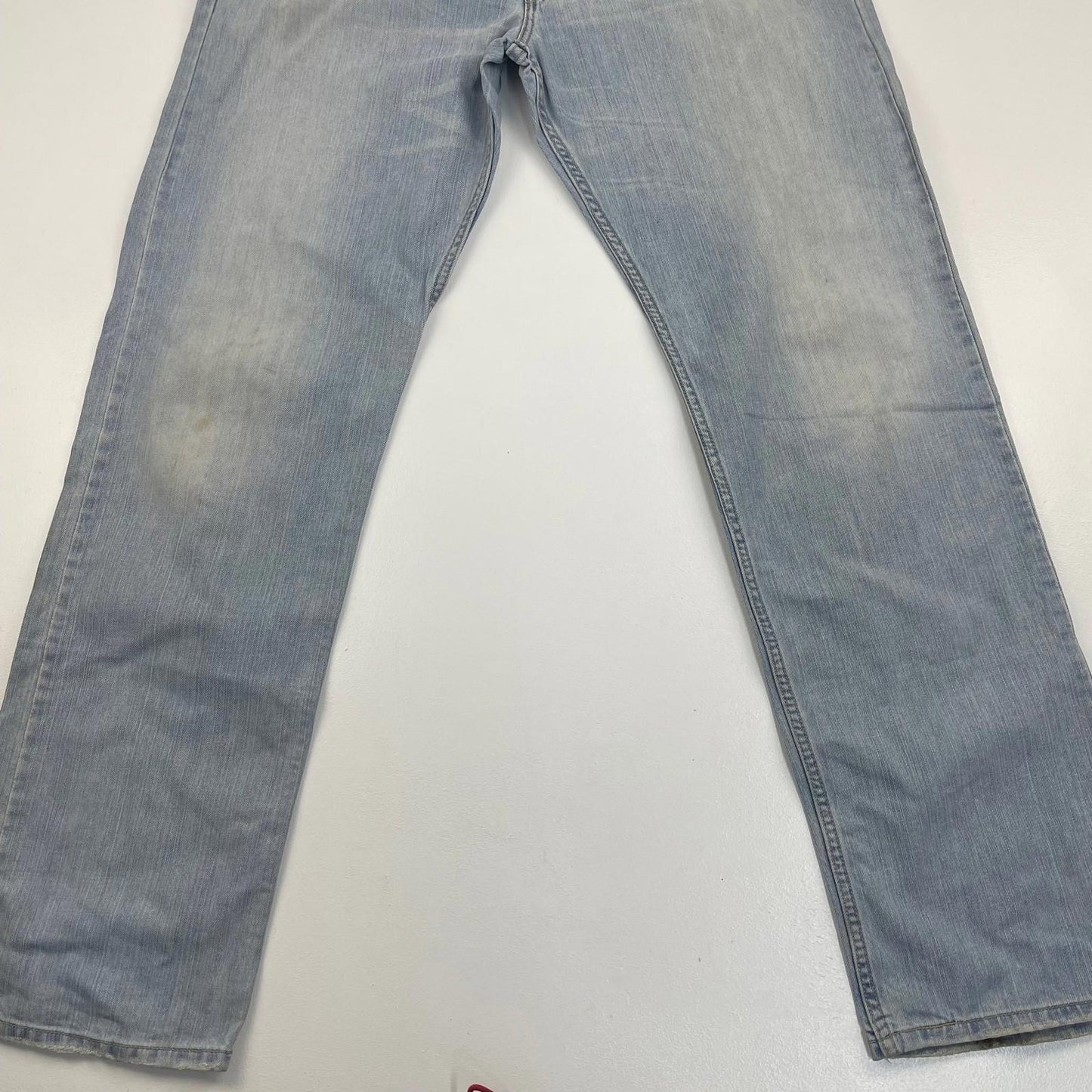 LEVI'S Vintage 505 Jeans Straight Leg Light Wash Blue Denim Mens W36 L34