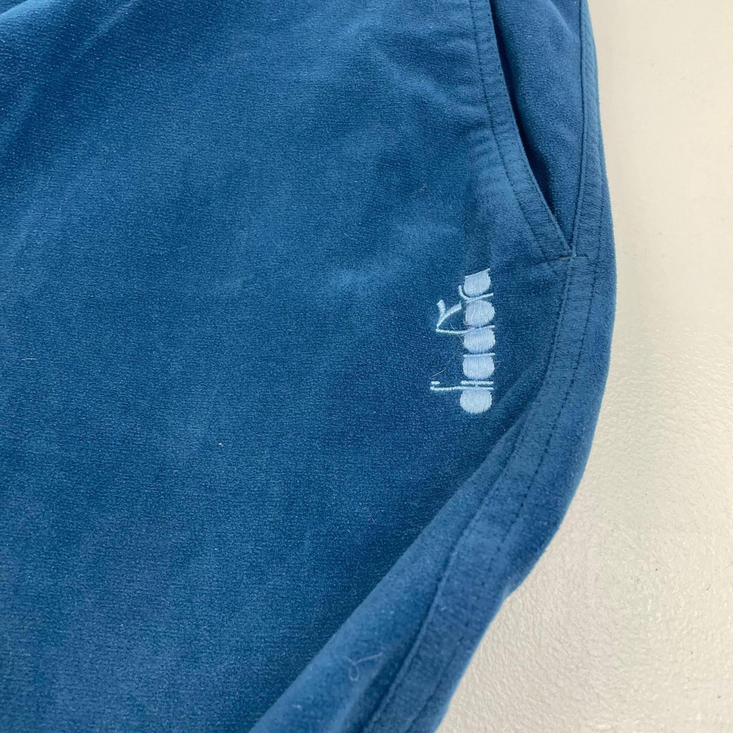 Diadora Jogger Track Pants Fleece Lined Blue Mens XL