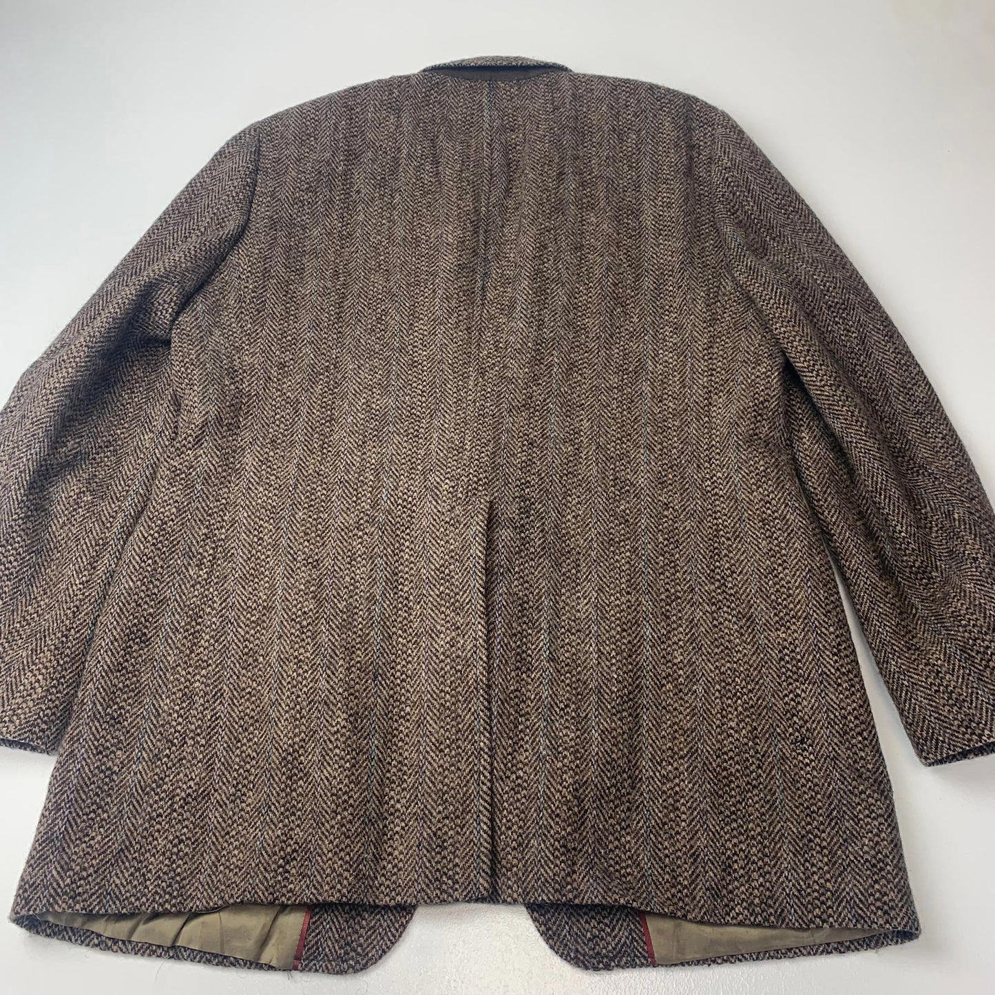 Men’s CLUB ROOM Harris Tweed Jacket / Brown / 44 L