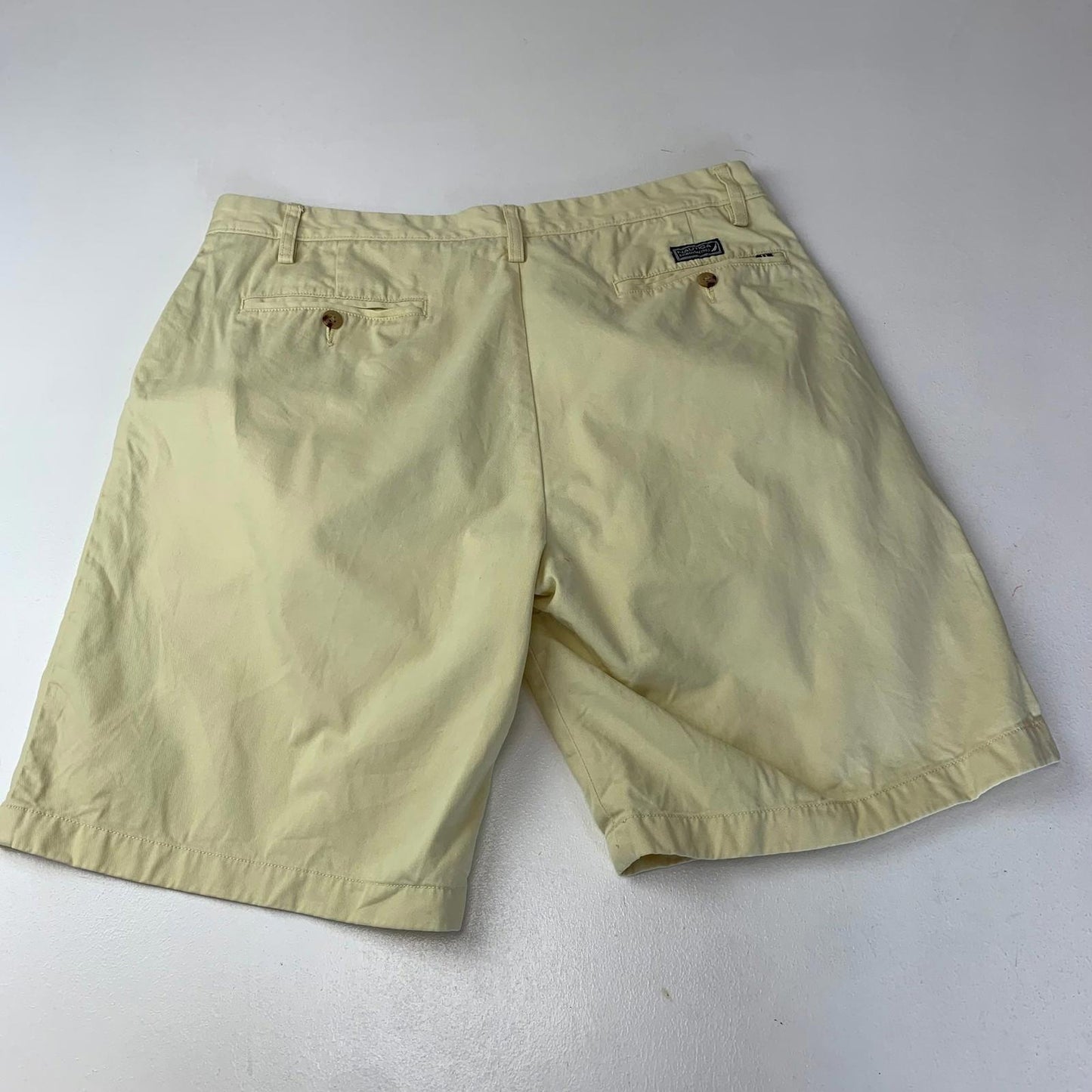 Nautica Classic Fit Chino Shorts Beige Cotton Men's Size 36