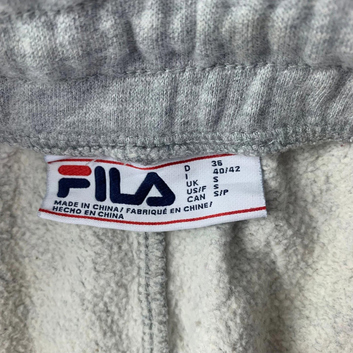 Fila Joggers Sweatpants Drawstring Elastic Waist Grey Womens UK S