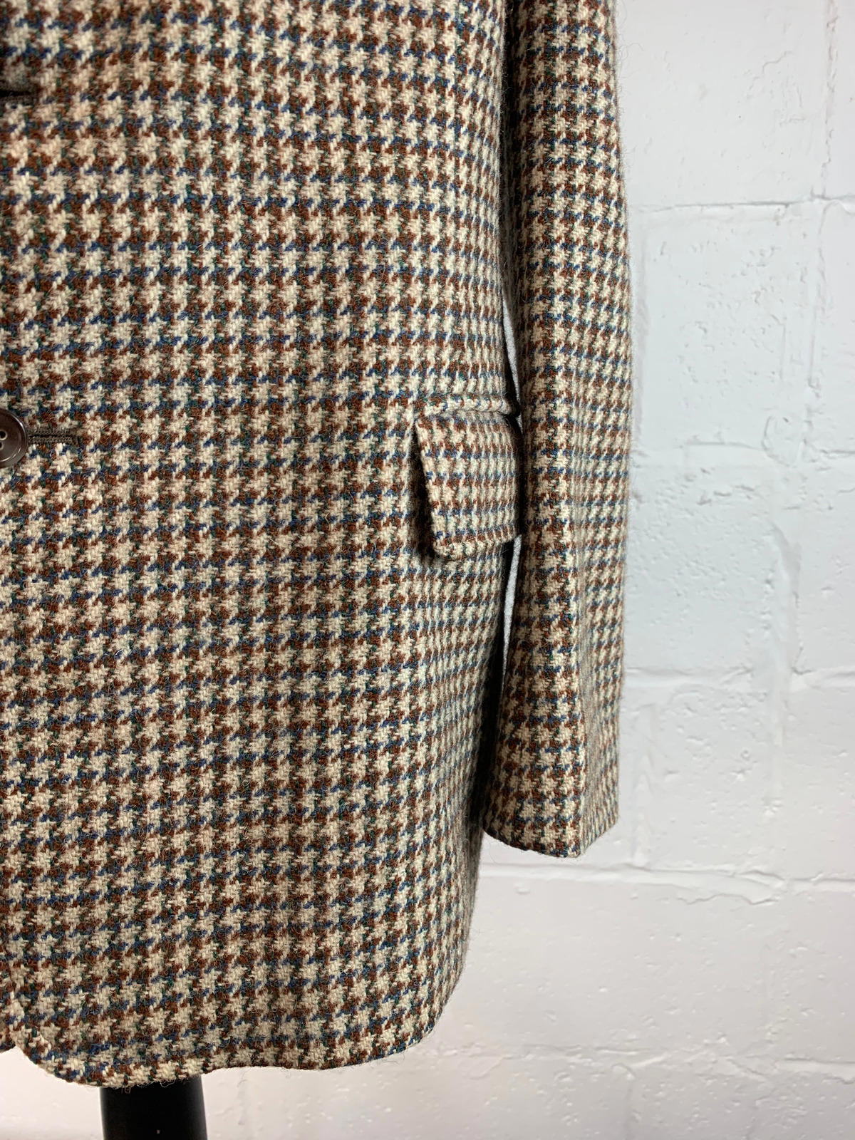 Mens BURTON TAILORED Harris Tweed Wool Jacket / Brown / 42R