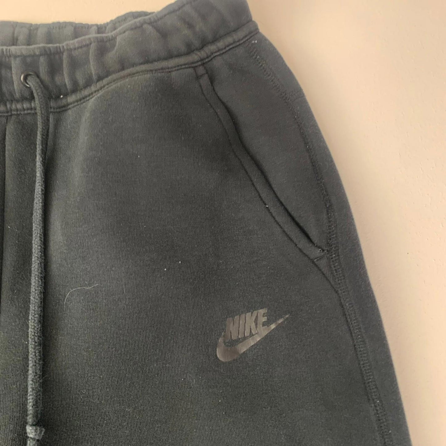 Nike Tech Fleece Jogger Sweatpants Zip Pocket Black Mens Small S