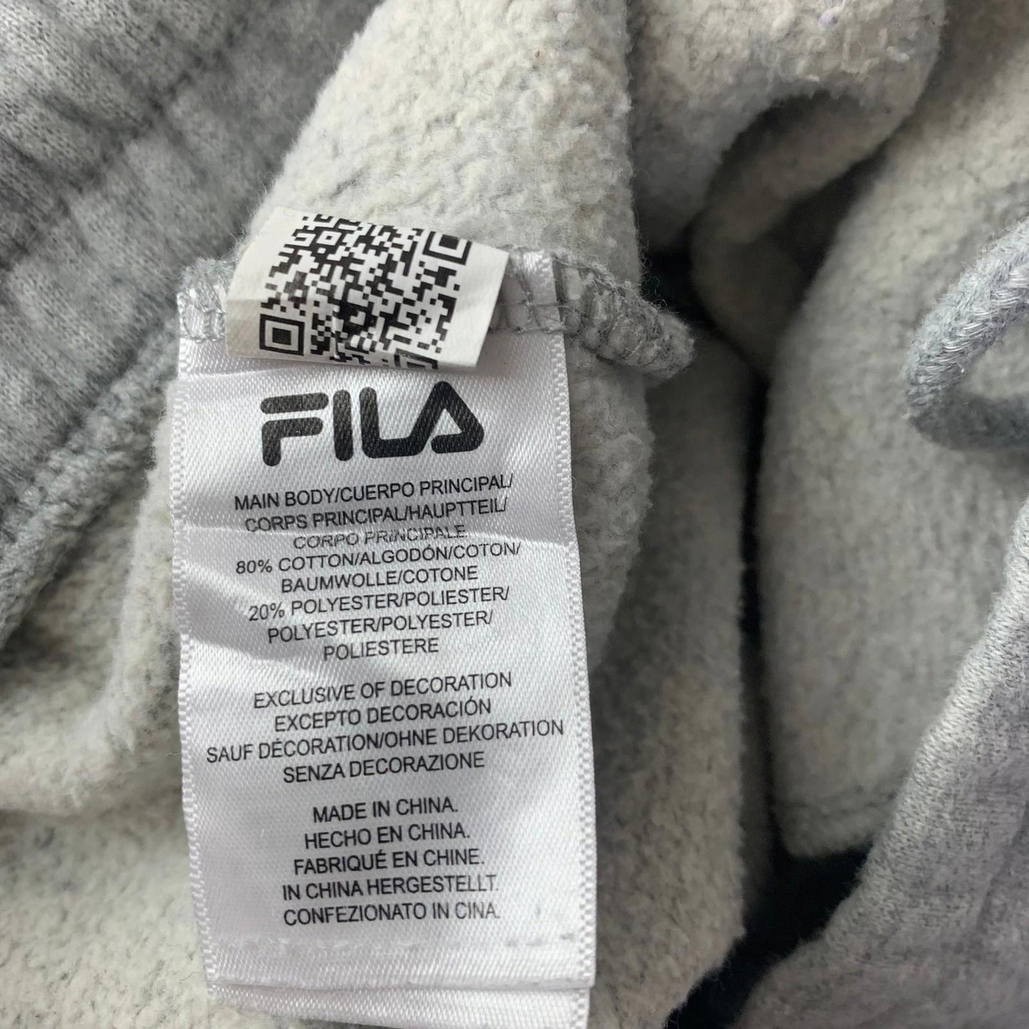 Fila Joggers Sweatpants Drawstring Elastic Waist Grey Womens UK S