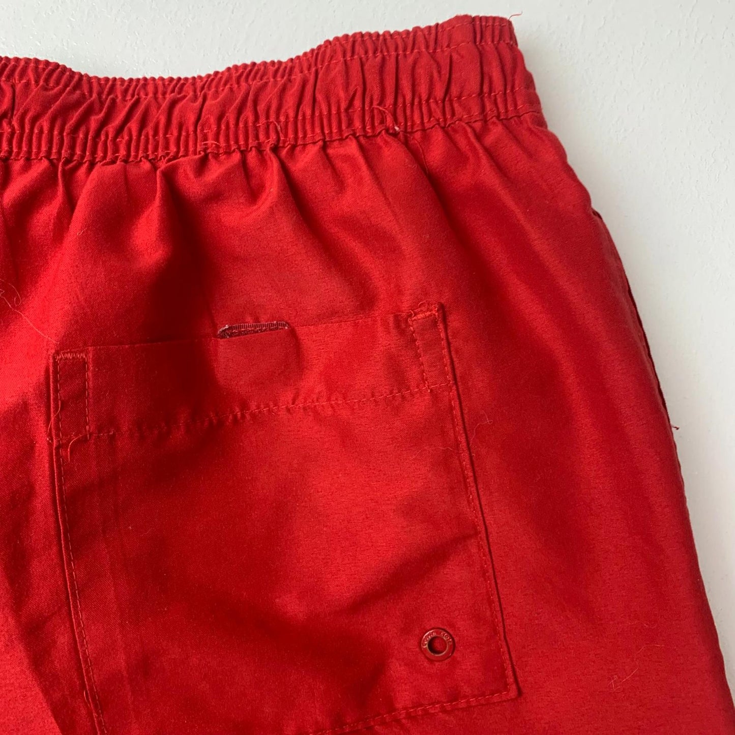 CALVIN KLEIN Swim Shorts Logo Tape Red Mens Small