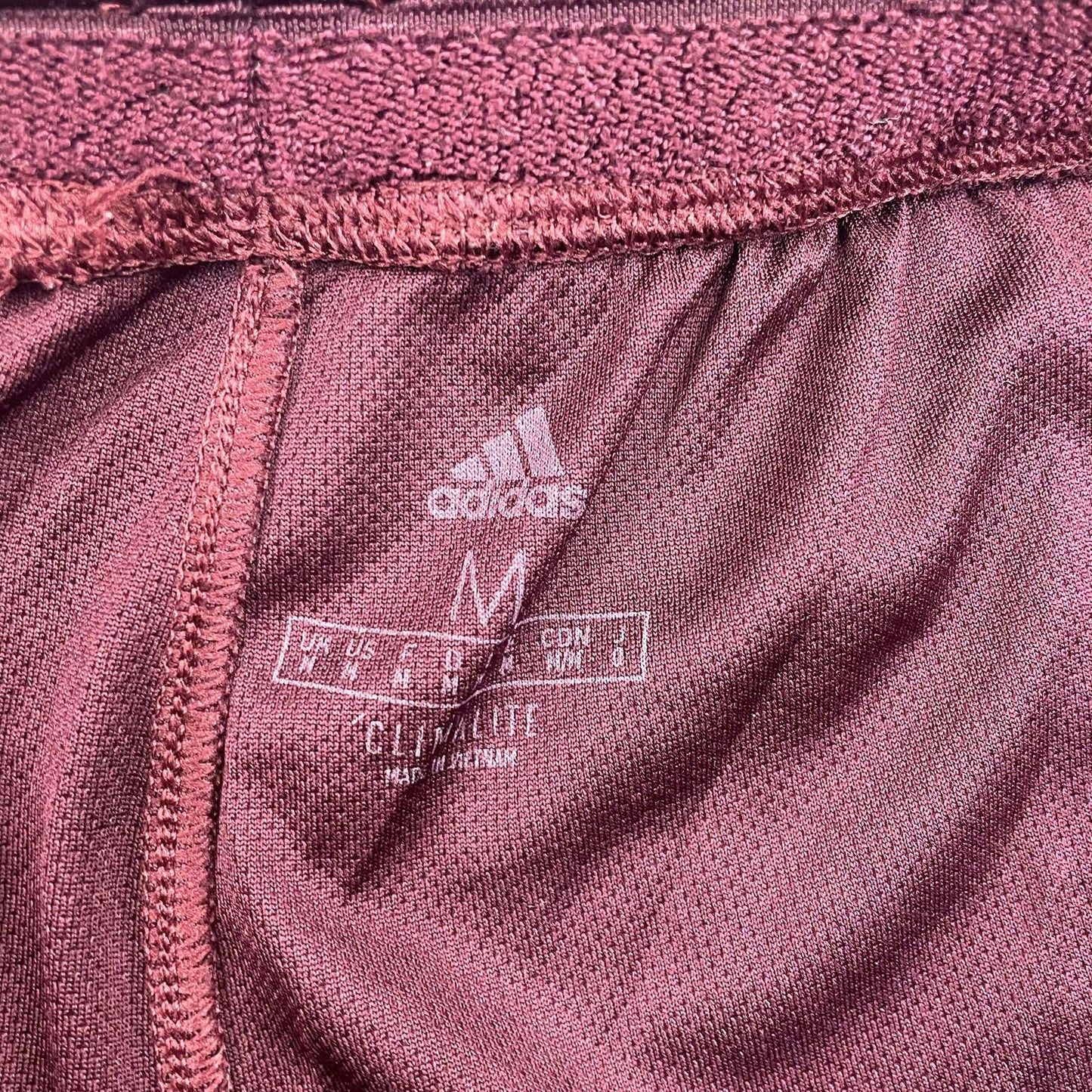 ADIDAS Lacrosse Climalite Shorts Breathable Maroon Mens M