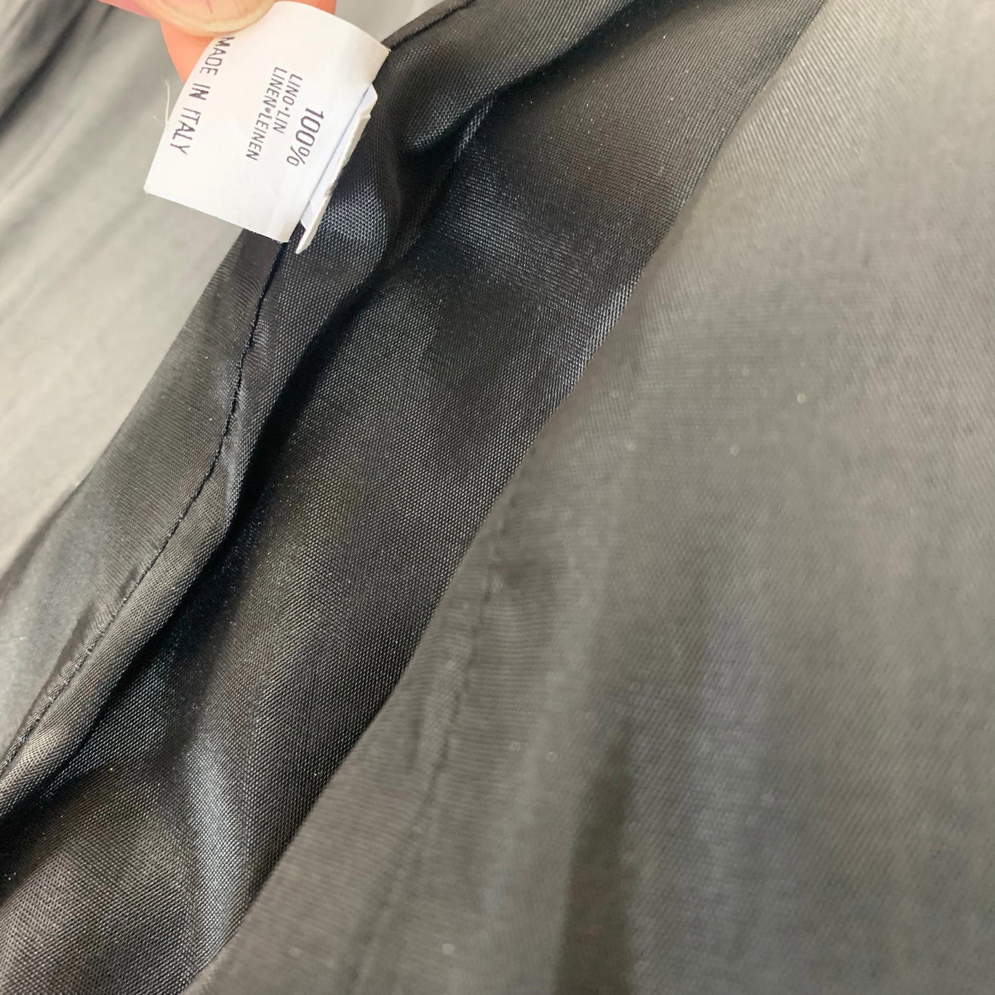 Women’s Vintage Italian Linen Jacket / Black / Italian 50