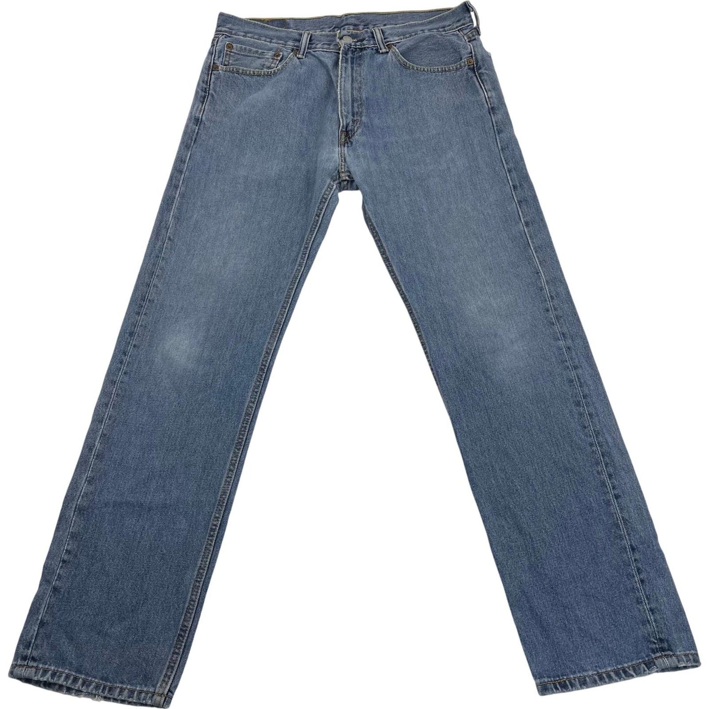 LEVI'S 505 Straight Regular Fit Denim Blue Jeans Mens W33 L32