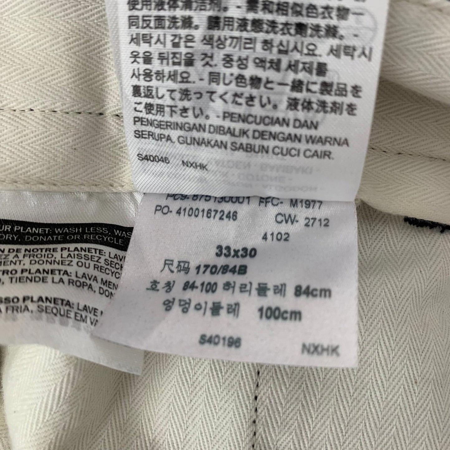 Levi Strauss Chino Style Faded Black Mens W33 L30