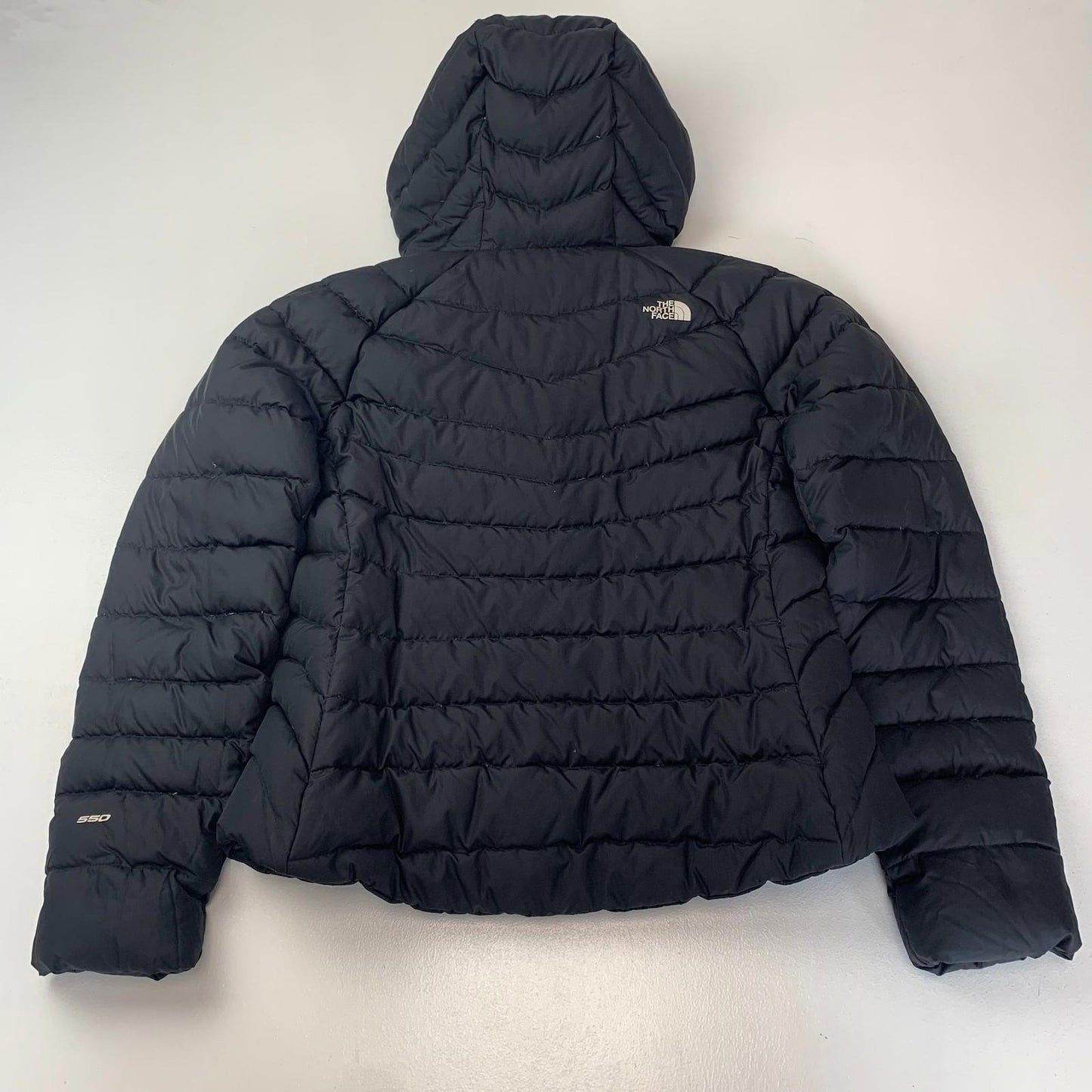 The North Face Puffer Jacket Hooded Insulated Black Women's Size L