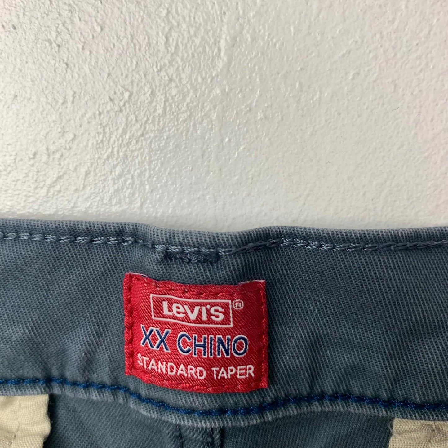 Levi's XX Chino Trousers Standard Taper Platinum Blue Mens W30 L32