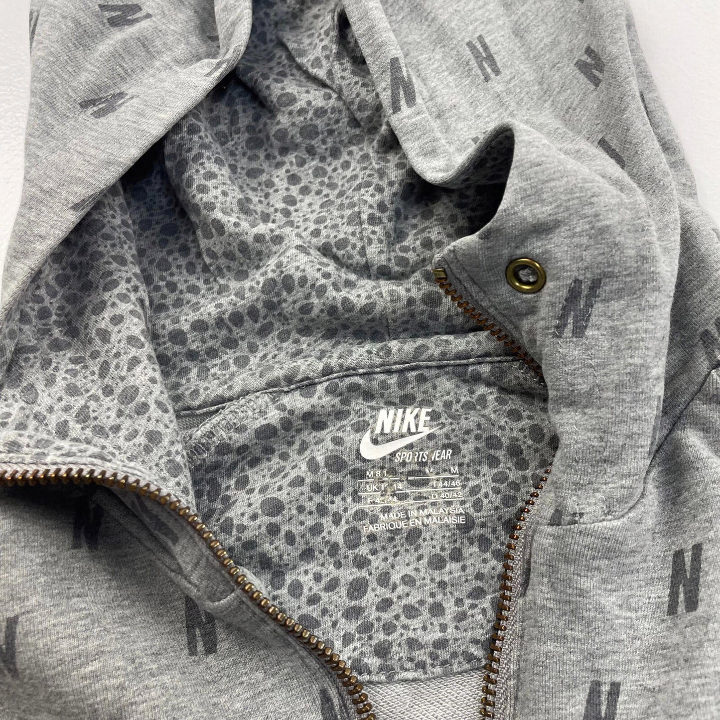 Women’s NIKE Grey 1/4 Zip Hoodie , Size M 12-14