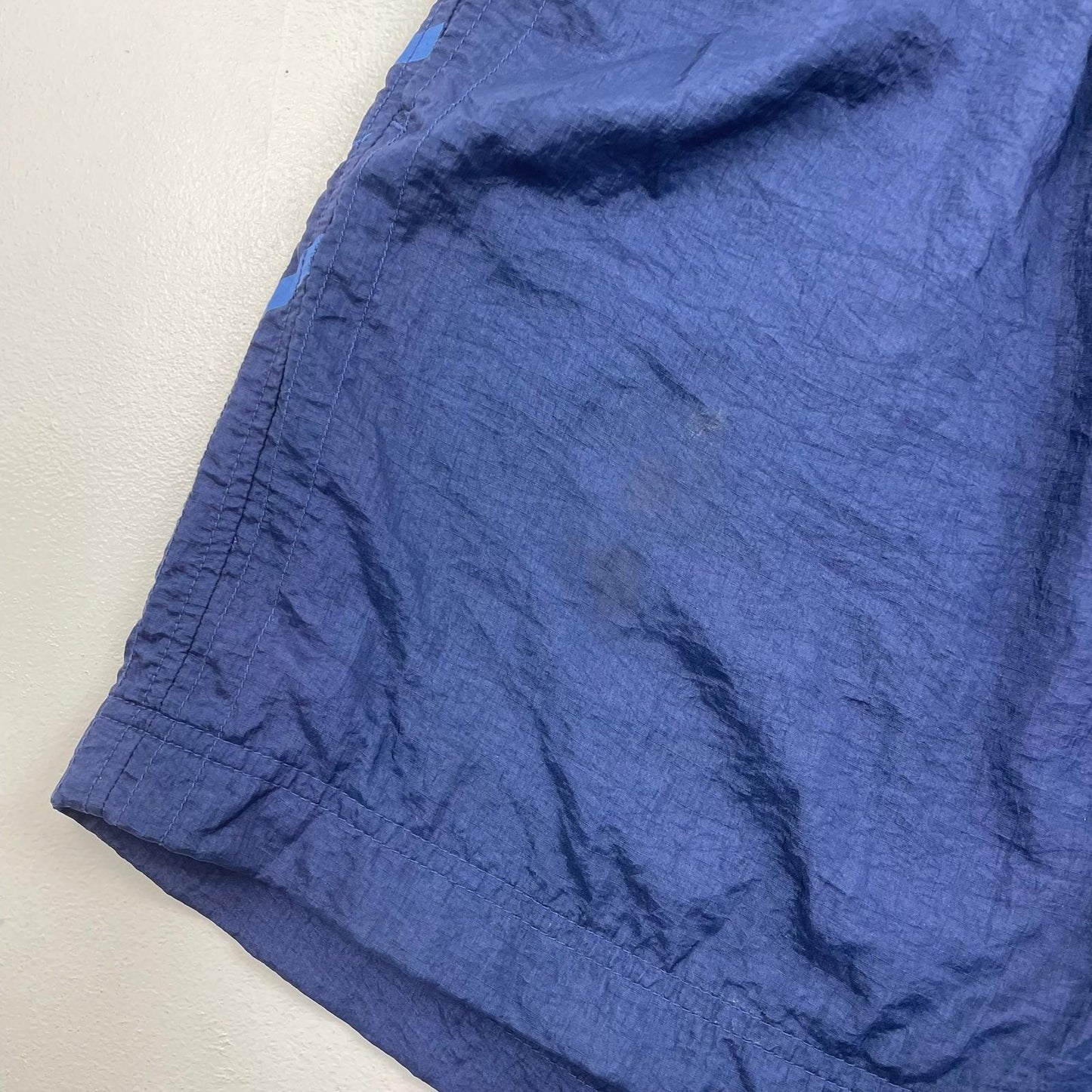 NIKE Swim Shorts Blue Elastic Waist Logo Mens Medium
